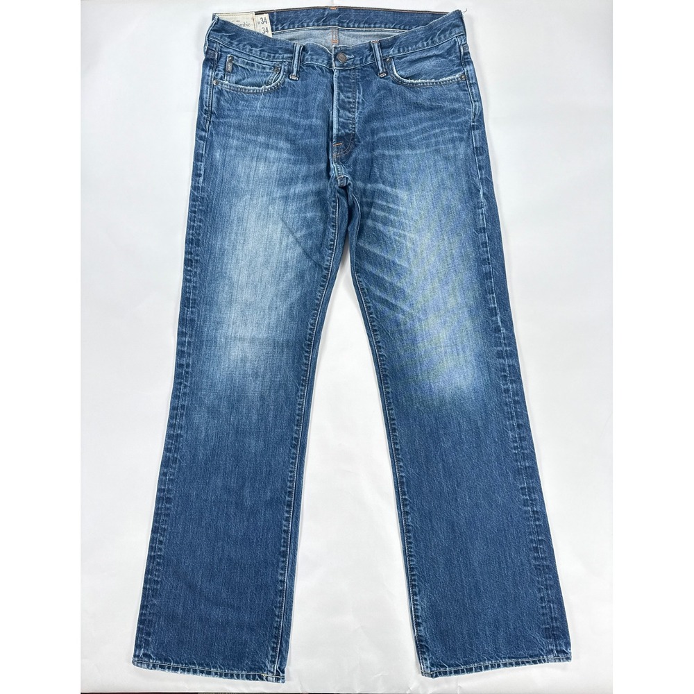 VTG Abercrombie & Fitch Kilburn Low Rise Bootcut Jeans Mens 34x34 Y2K Button Fly